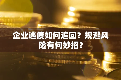 武汉企业逃债如何追回？规避风险有何妙招？