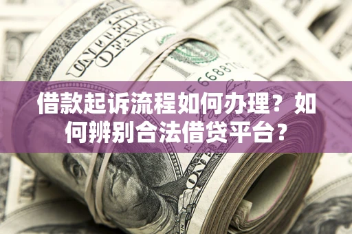 武汉借款起诉流程如何办理？如何辨别合法借贷平台？