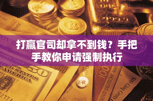 武汉打赢官司却拿不到钱？手把手教你申请强制执行