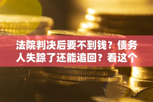 武汉法院判决后要不到钱？债务人失踪了还能追回？看这个方法！