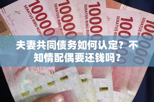 武汉夫妻共同债务如何认定？不知情配偶要还钱吗？