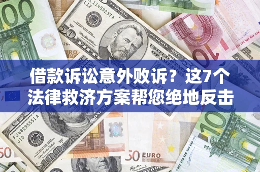 武汉借款诉讼意外败诉？这7个法律救济方案帮您绝地反击！