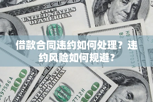 武汉借款合同违约如何处理？违约风险如何规避？