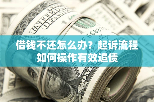 武汉借钱不还怎么办？起诉流程如何操作有效追债