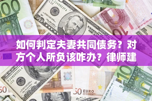 武汉如何判定夫妻共同债务？对方个人所负该咋办？律师建议